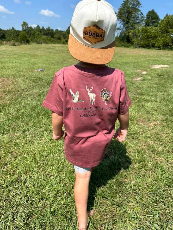 LET US THANK HIM FOR OUR FOOD T-SHIRT