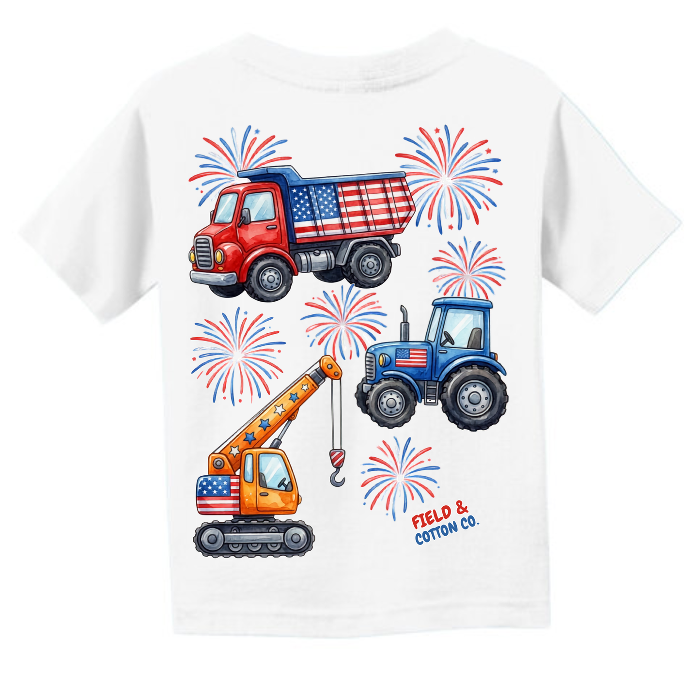 PATRIOTIC TRUCKS T-SHIRT