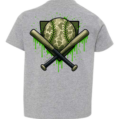 CAMO BASEBALL DRIP T-SHIRT