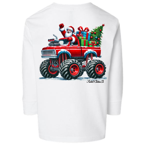 MONSTER TRUCK SANTA CHRISTMAS T-SHIRT