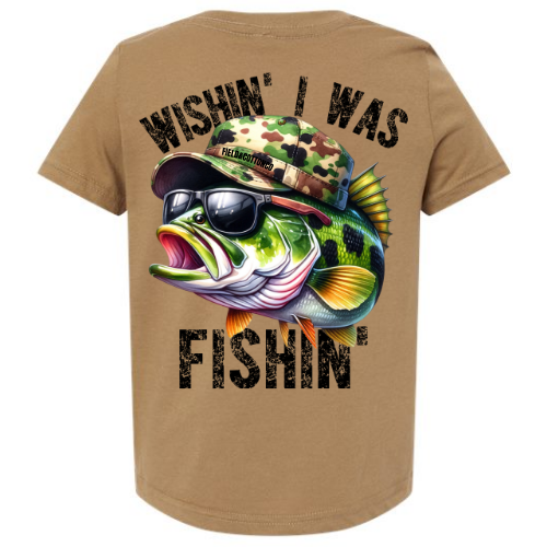 WISHIN I WAS FISHIN T-SHIRT