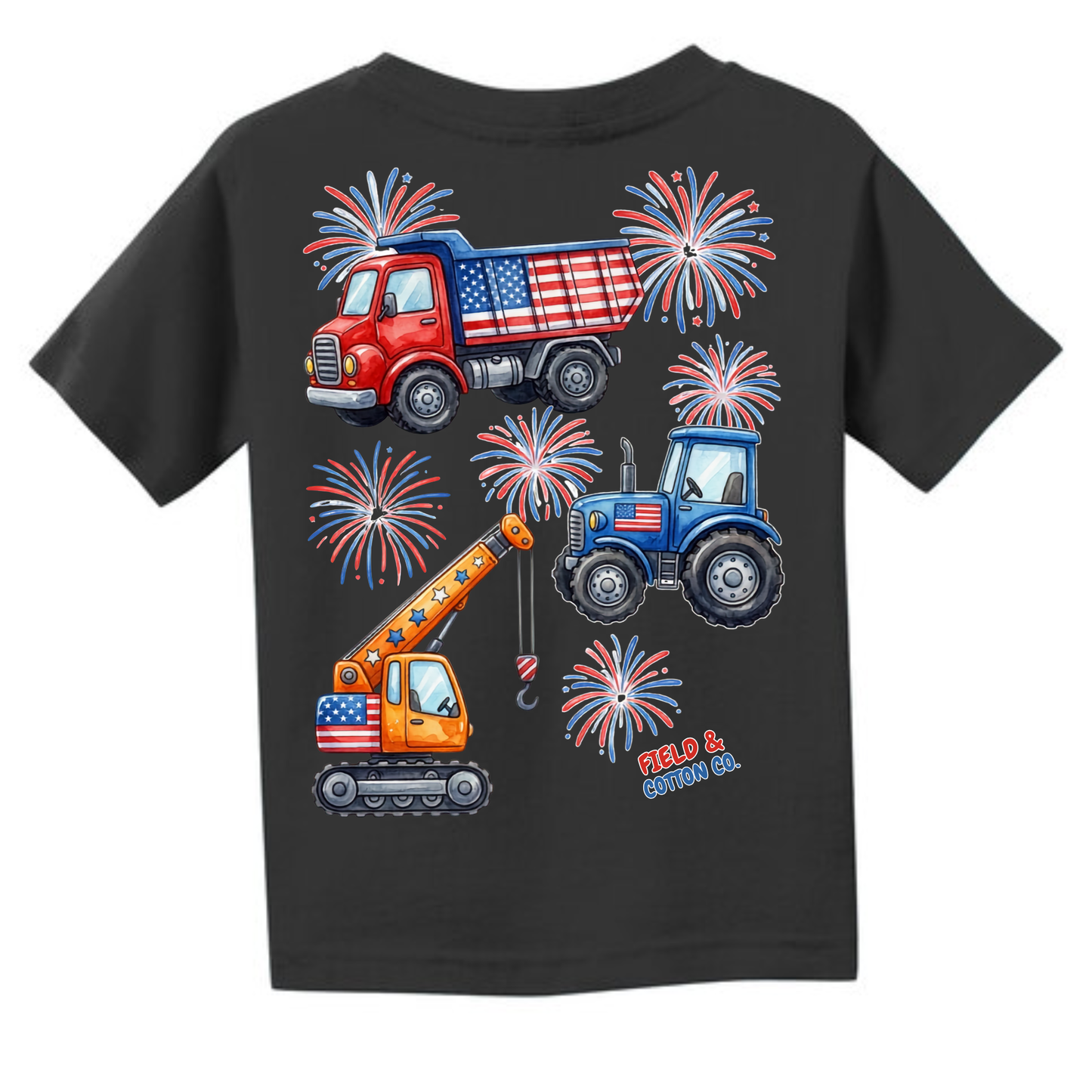 PATRIOTIC TRUCKS T-SHIRT
