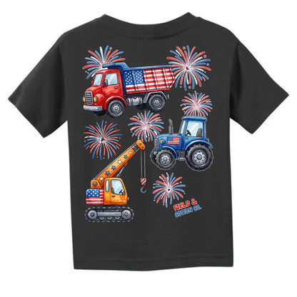 PATRIOTIC TRUCKS T-SHIRT