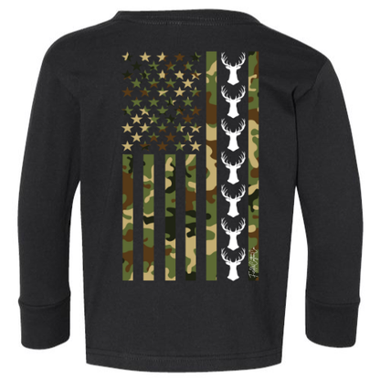DEER HUNTER AMERICAN FLAG T-SHIRT