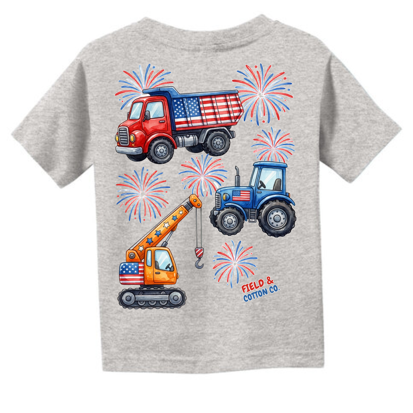 PATRIOTIC TRUCKS T-SHIRT