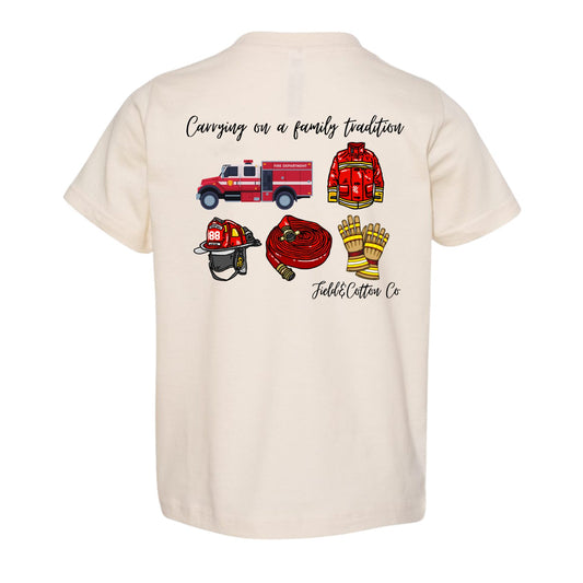 CARRYING ON THE FAMILY TRADITION (FIREFIGHTER) T-SHIRT