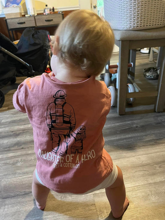 DAUGHTER OF A HERO (FIREFIGHTER) T-SHIRT