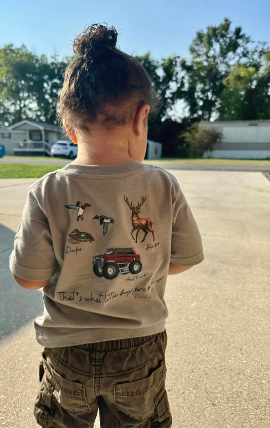DUCKS, BUCKS, AND TRUCKS T-SHIRT