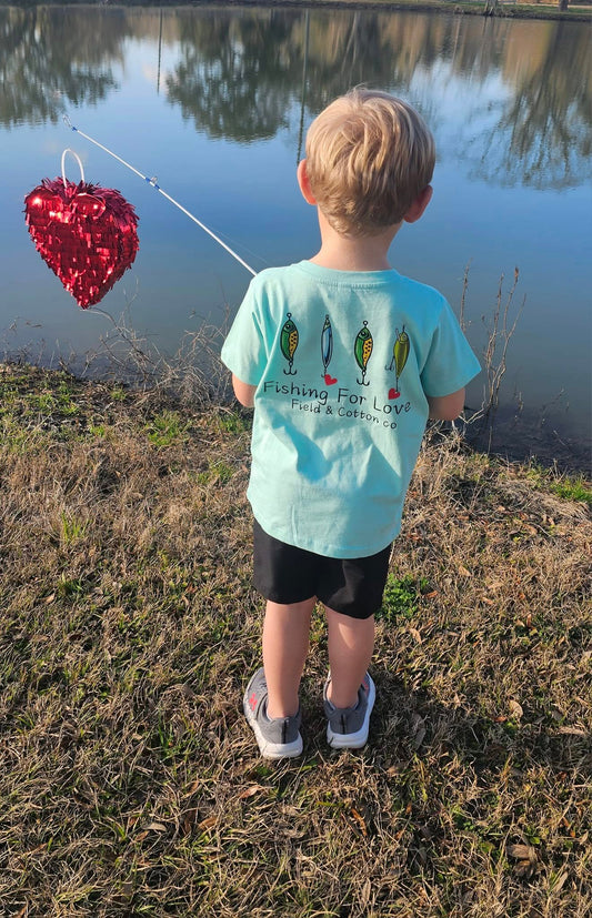 FISHING FOR LOVE VALENTINES T-SHIRT