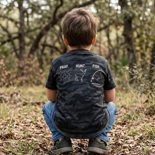 PRAY. HUNT. FISH. T-SHIRT