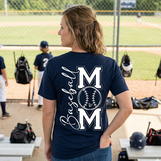 BASEBALL MOM (BACK) T-SHIRT (ADULT)