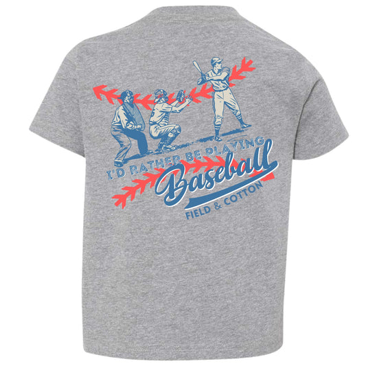 I'D RATHER BE PLAYING BASEBALL T-SHIRT