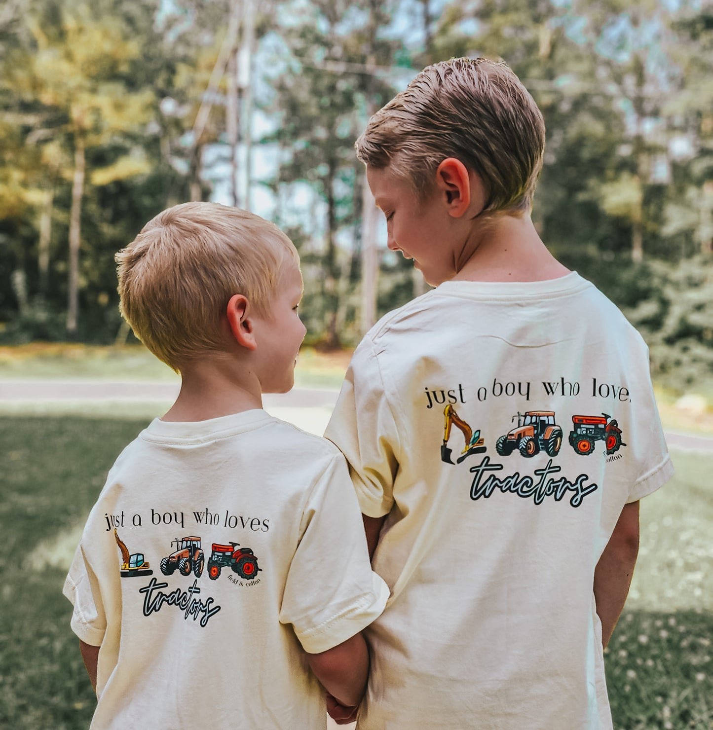 JUST A BOY WHO LOVES TRACTORS T-SHIRT