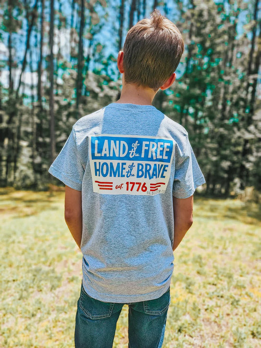 LAND OF THE FREE HOME OF THE BRAVE T-SHIRT