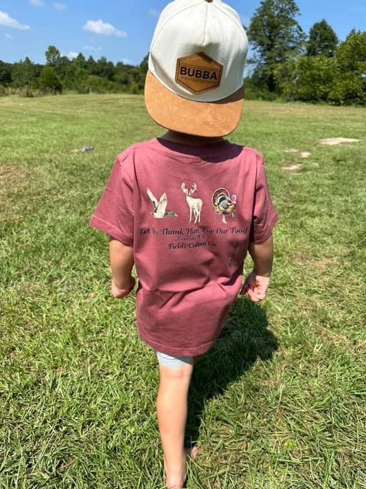 LET US THANK HIM FOR OUR FOOD T-SHIRT