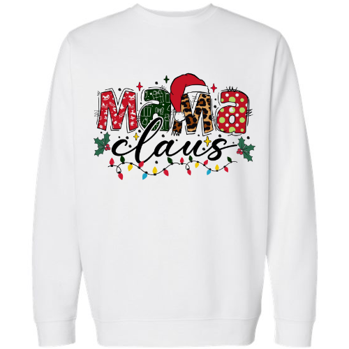 MAMA CLAUS FLEECE CREWNECK SWEATSHIRT