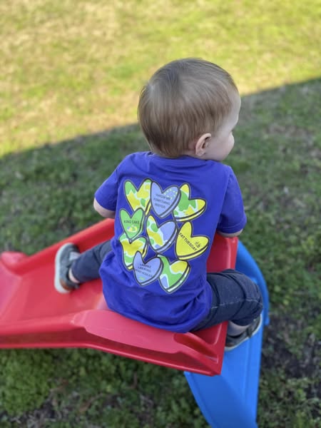 MARDI GRAS HEARTS T-SHIRT