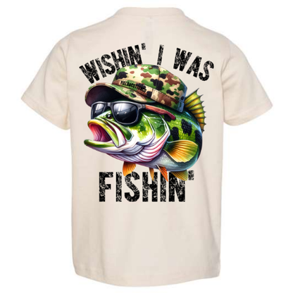 WISHIN I WAS FISHIN T-SHIRT